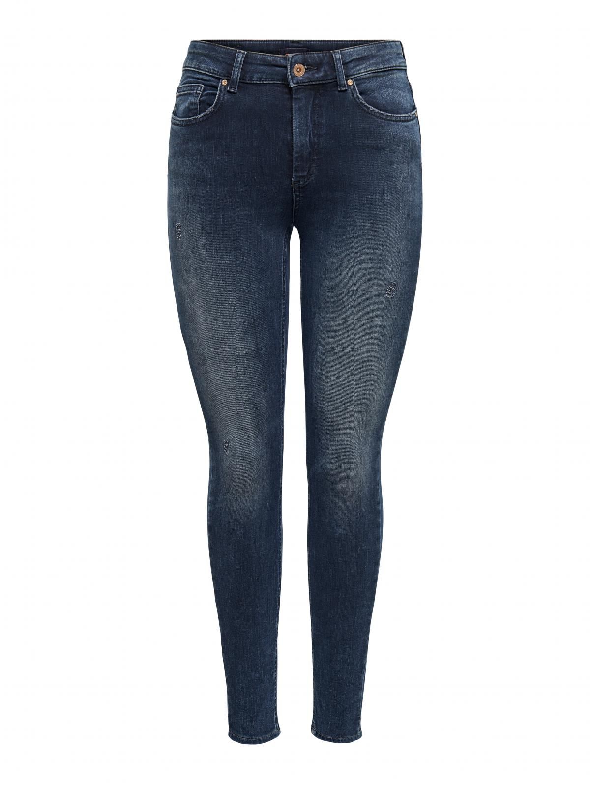 온리 데님 미드웨이스트 스키니핏 청바지 15318738_6603 BLACK / BLUE BLACK DENIM - 상세 이미지 3