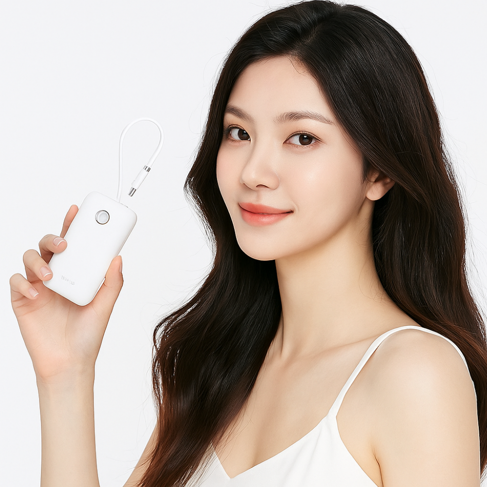 아이워크 기내반입보조배터리 초고속미니 휴대용 양방향충전 선물용 10000mAh, 화이트 - 상세 이미지 4