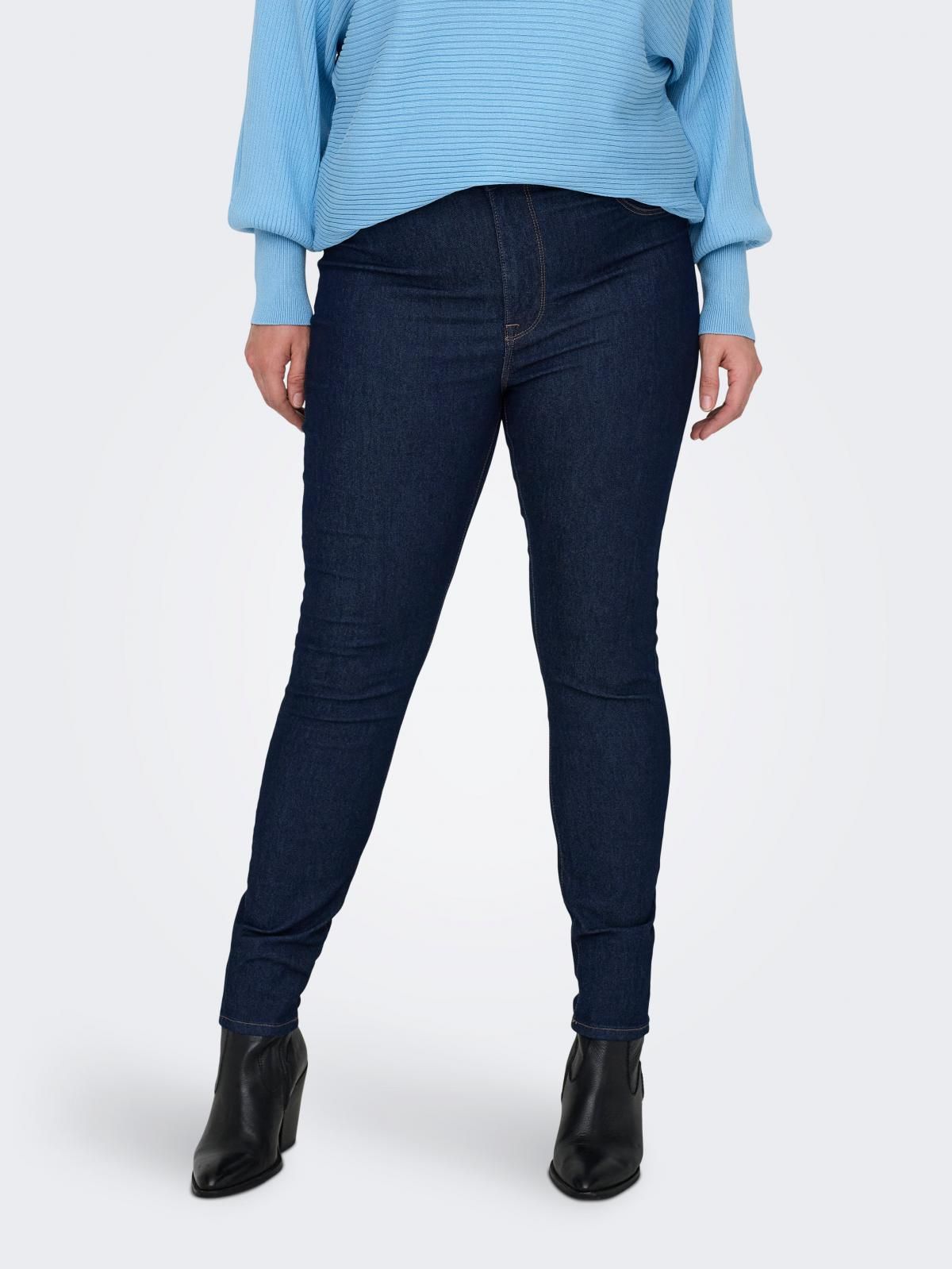 온리 하이웨이스트 스키니핏 진청 데님 팬츠 15328716_2114 BLUE / DARK BLUE DENIM - 메인 이미지