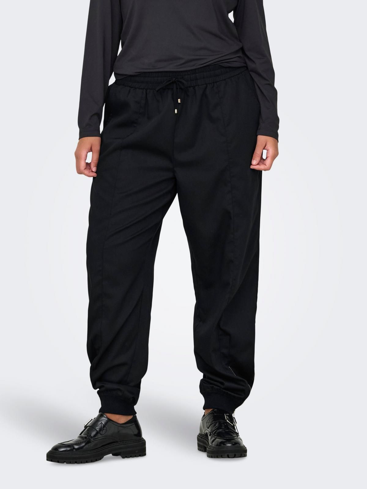 온리 테크니컬 루즈핏 조거 팬츠 스트링 블랙 15344904_2161 BLACK / BLACK - 상품 이미지