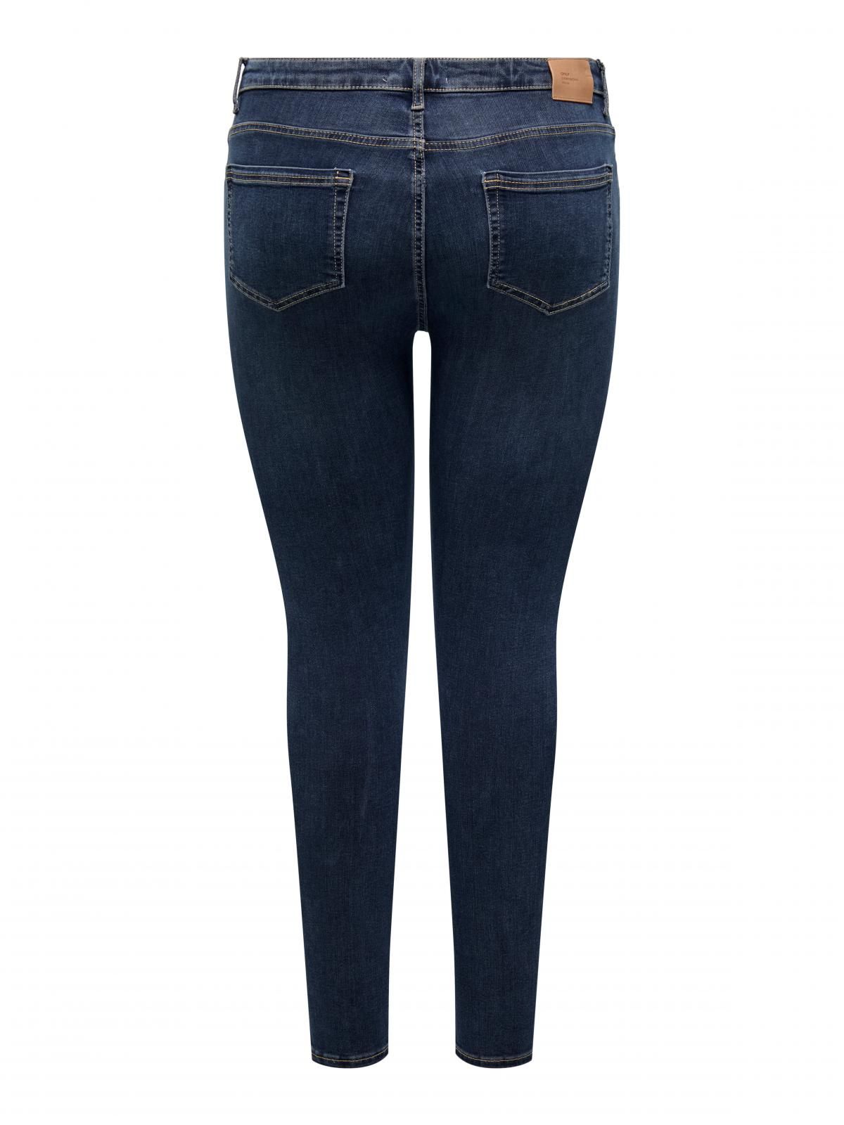 온리 플러스사이즈 데님 스키니핏 청바지 15353770_2114 BLUE / DARK BLUE DENIM - 상세 이미지 4