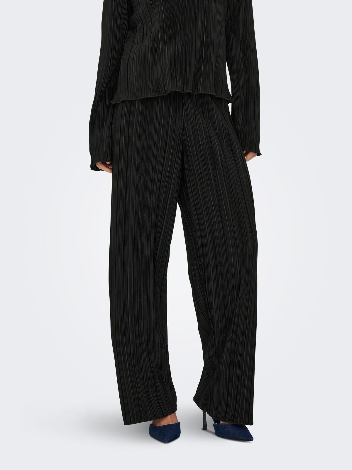 온리 루즈핏 하이웨이스트 롱 조거 팬츠 15368056_2161 BLACK / BLACK - 상품 이미지