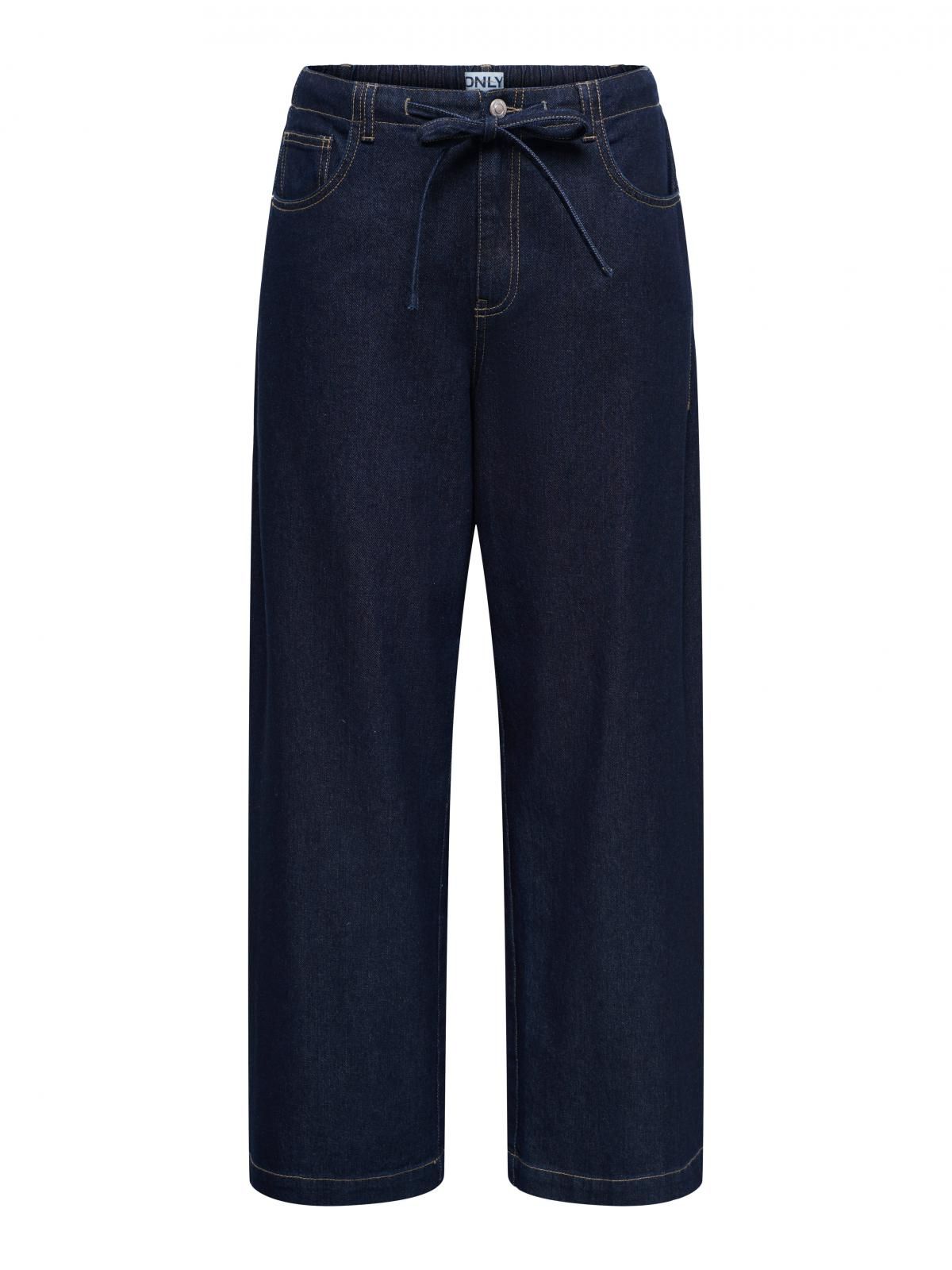 온리 하이웨이스트 와이드핏 데님 청바지 15366774_2114 BLUE / DARK BLUE DENIM - 상품 이미지
