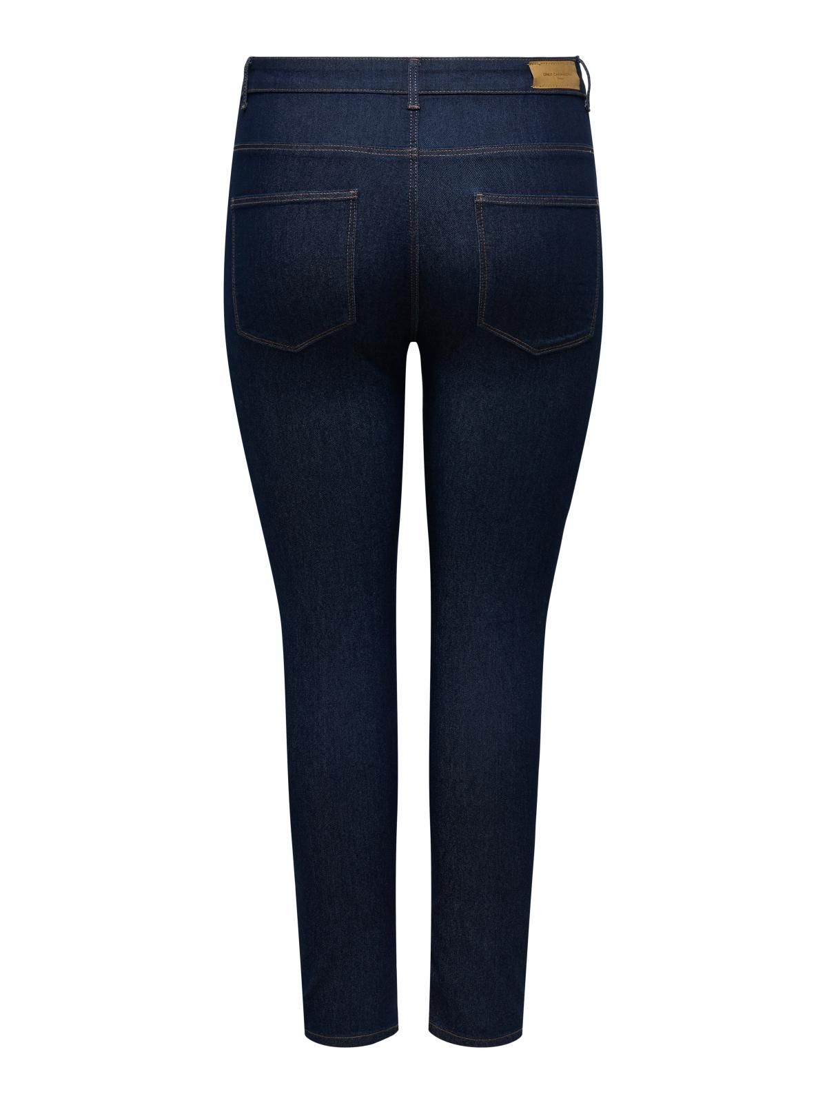 온리 하이웨이스트 스키니핏 진청 데님 팬츠 15328716_2114 BLUE / DARK BLUE DENIM - 상세 이미지 4