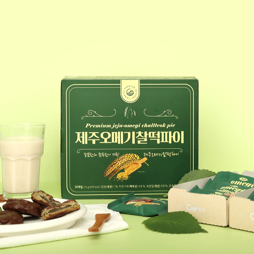 제주 오메기찰떡파이 10개입 215g 제주도특산품 - 상품 이미지