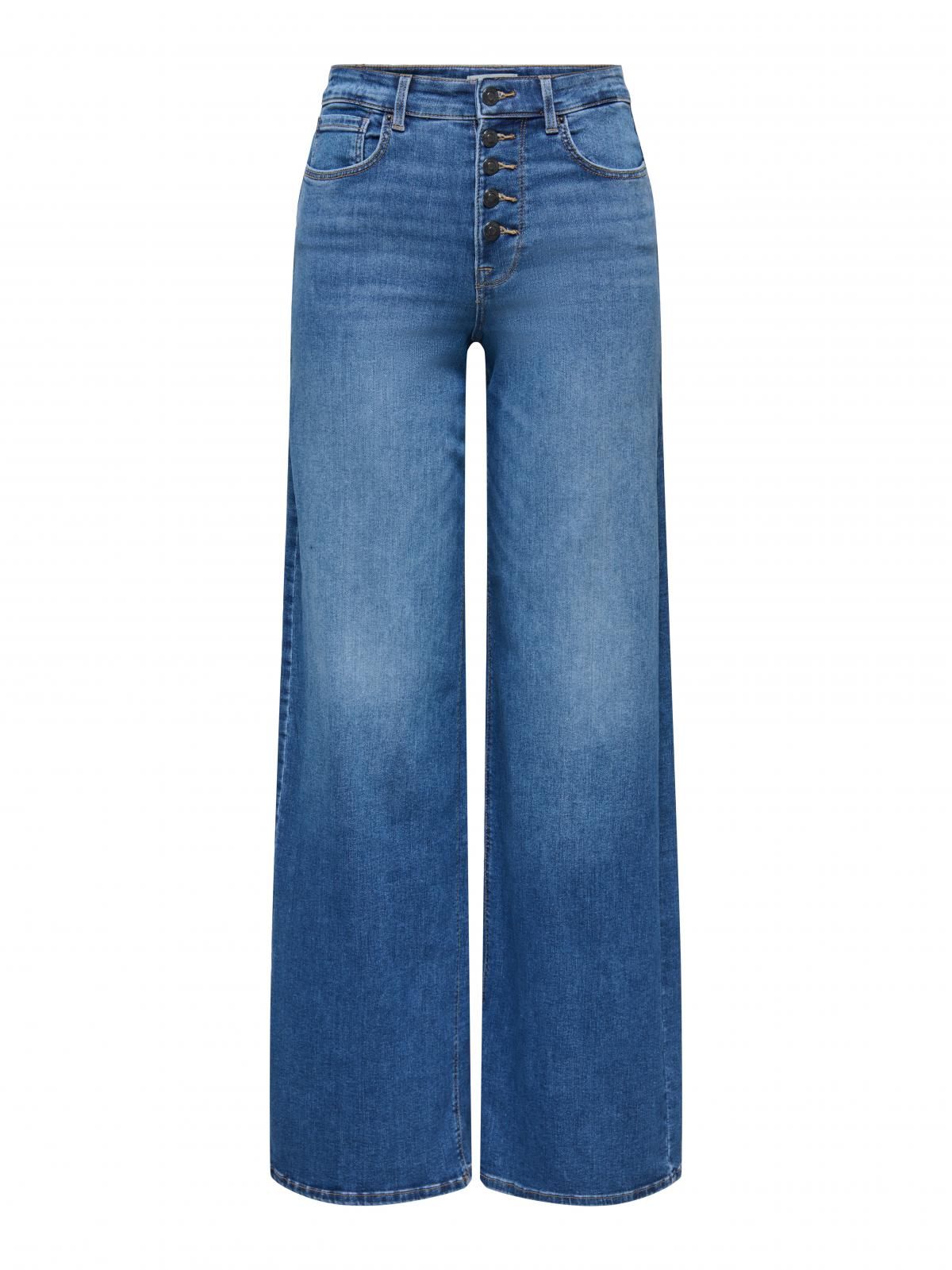 온리 하이웨이스트 데님 와이드핏 진 15366662_2115 BLUE / MEDIUM BLUE DENIM - 상세 이미지 3