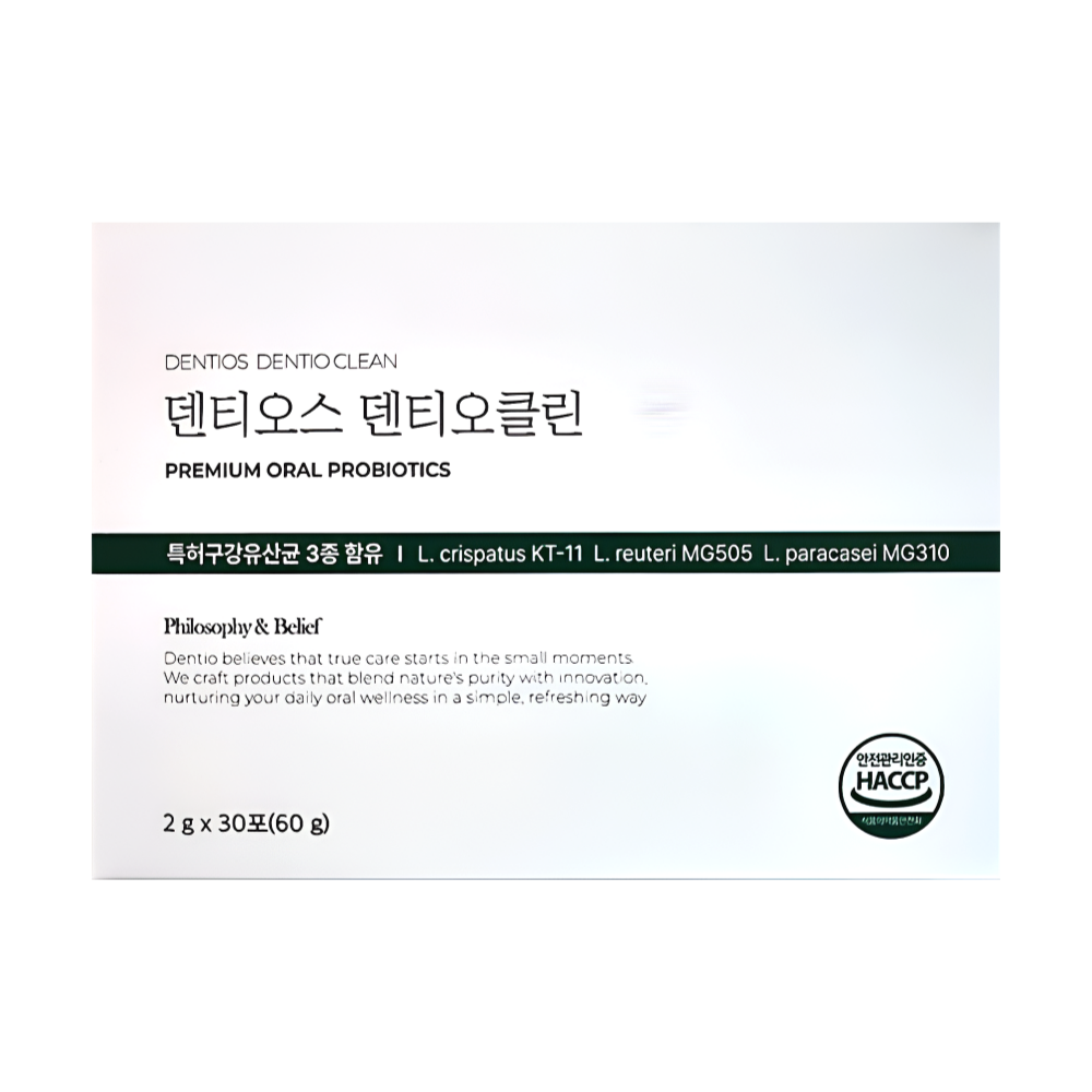 덴티오클린 구강 잇몸 유산균 덴티오스 30포X1박스 - 상품 이미지