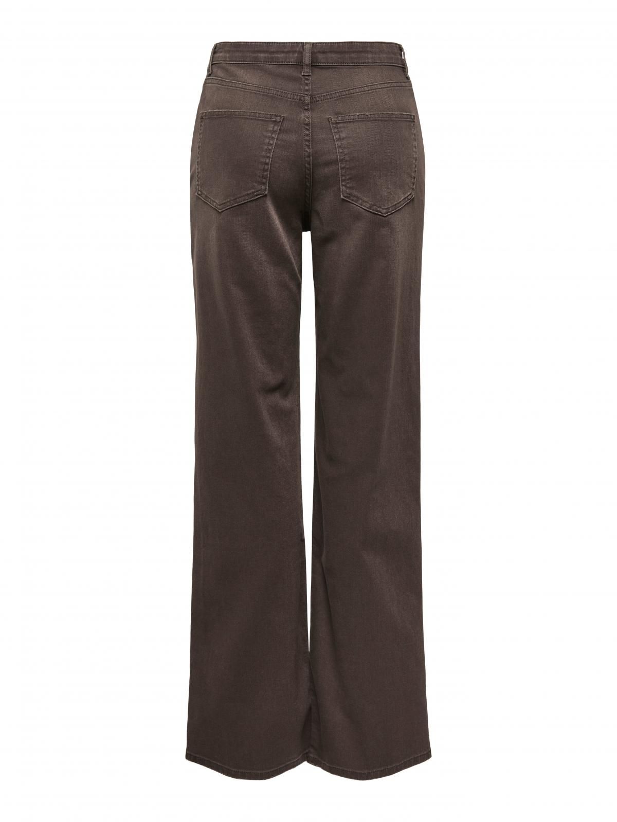 온리 하이웨이스트 와이드핏 데님 브라운 진 15371344_2123 BROWN / DARK BROWN DENIM - 상세 이미지 2
