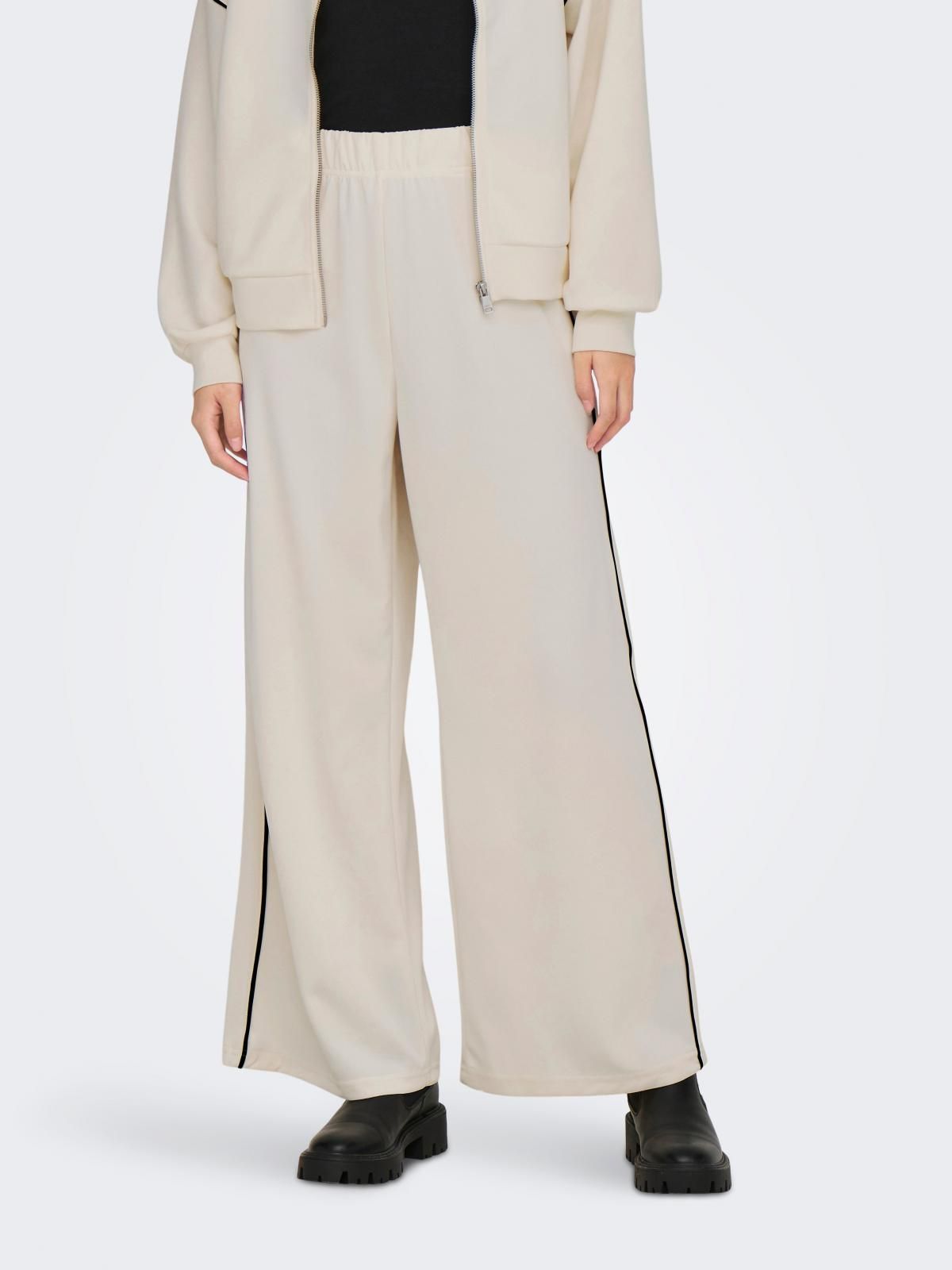 온리 트렌디 와이드핏 밴딩 슬릿 팬츠 15335401_13 GREY / BIRCH - 메인 이미지