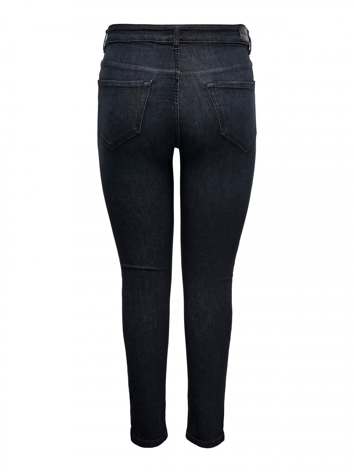 온리 플러스사이즈 스키니핏 데님 팬츠 15327440_6603 BLACK / BLUE BLACK DENIM - 상세 이미지 4