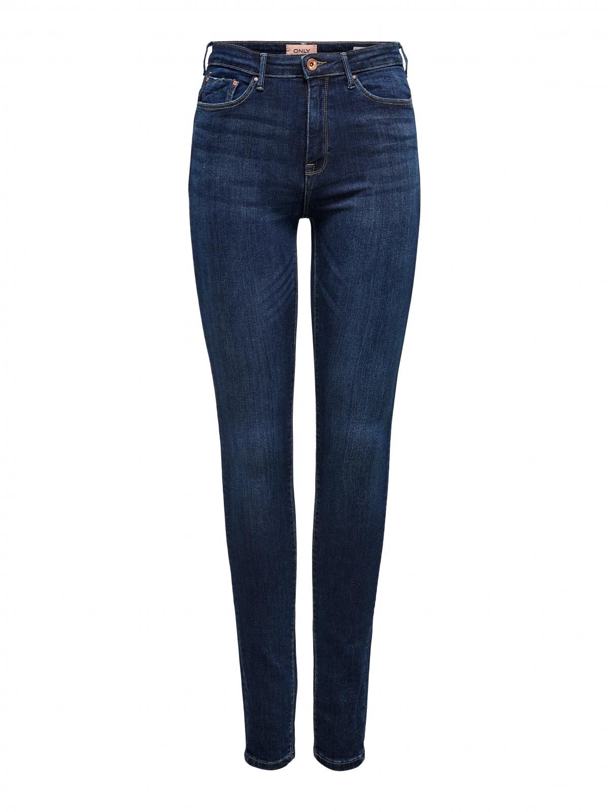 온리 하이웨이스트 스키니핏 데님 여성 청바지 15370809_2114 BLUE / DARK BLUE DENIM - 상세 이미지 3