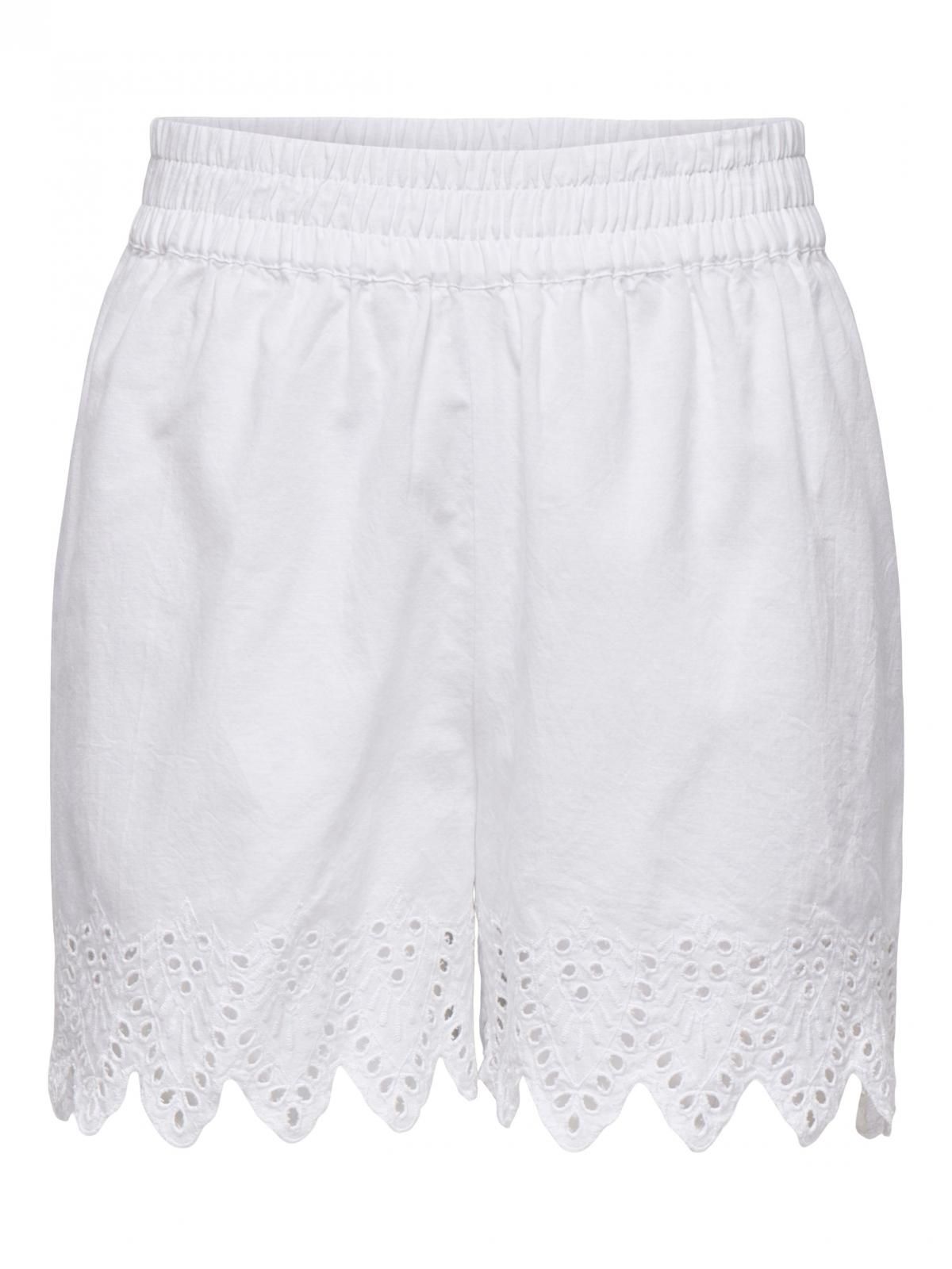 온리 펀칭 레이스 웨이스트 밴딩 반바지 15343182_5_1167735 WHITE / BRIGHT WHITE - 상세 이미지 3