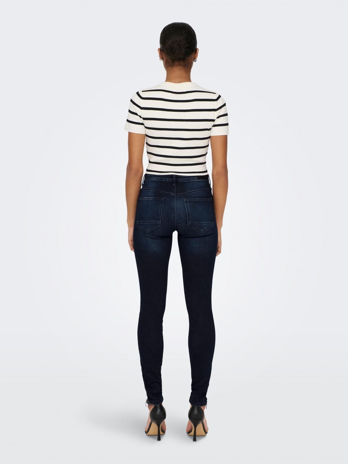 온리 데님 미드웨이스트 스키니핏 청바지 15369345_2114 BLUE / DARK BLUE DENIM - 상세 이미지 2