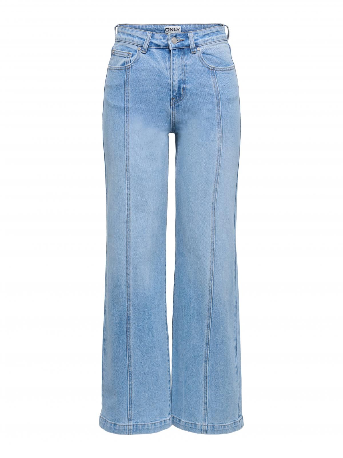 온리 하이웨이스트 데님 와이드핏 진 15363233_2116 BLUE / LIGHT BLUE DENIM - 상세 이미지 3