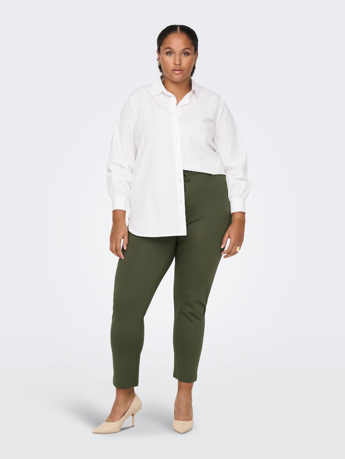 온리 빅사이즈 테크니컬 레귤러핏 슬랙스 15174938_197 GREY / PEAT - 상세 이미지 5