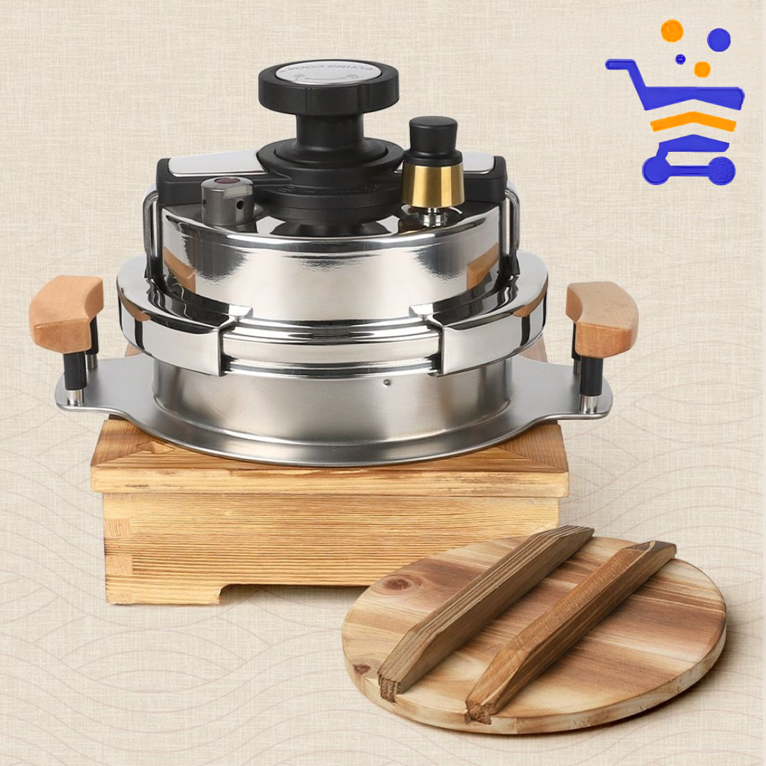 IH 가정용 압력솥밥 나무 뚜껑 받침대 세트 밥도둑 업소용 가마솥 1.6L