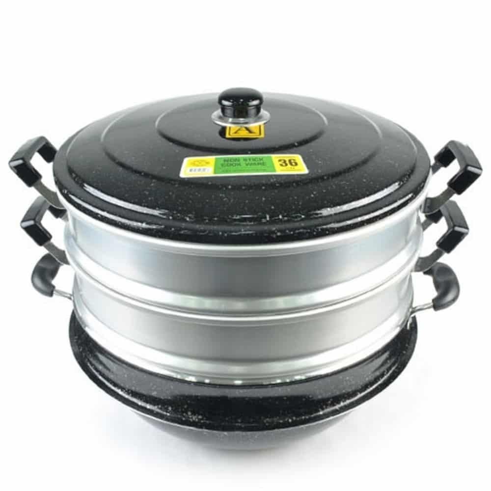 3단 가마솥 찜기 28cm 찜냄비 알루미늄가마솥 - 상품 이미지