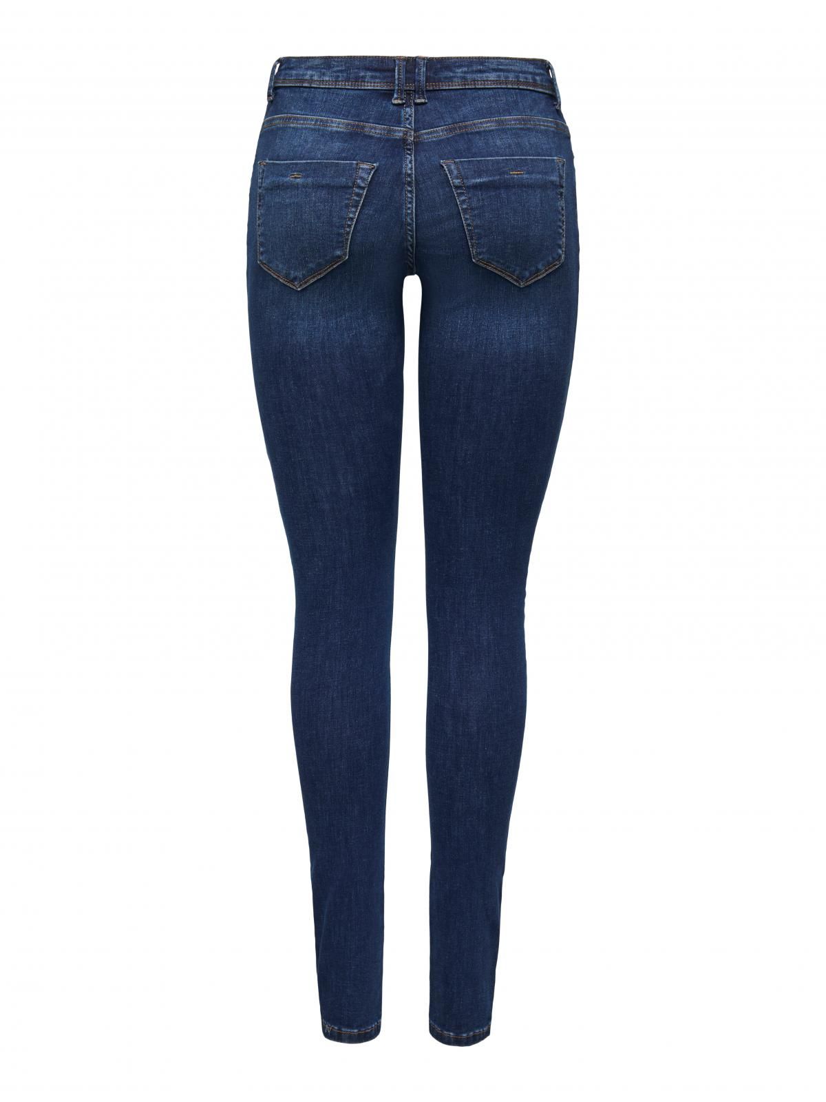 온리 미드웨이스트 스키니핏 청바지 15366666_2114 BLUE / DARK BLUE DENIM - 상세 이미지 4