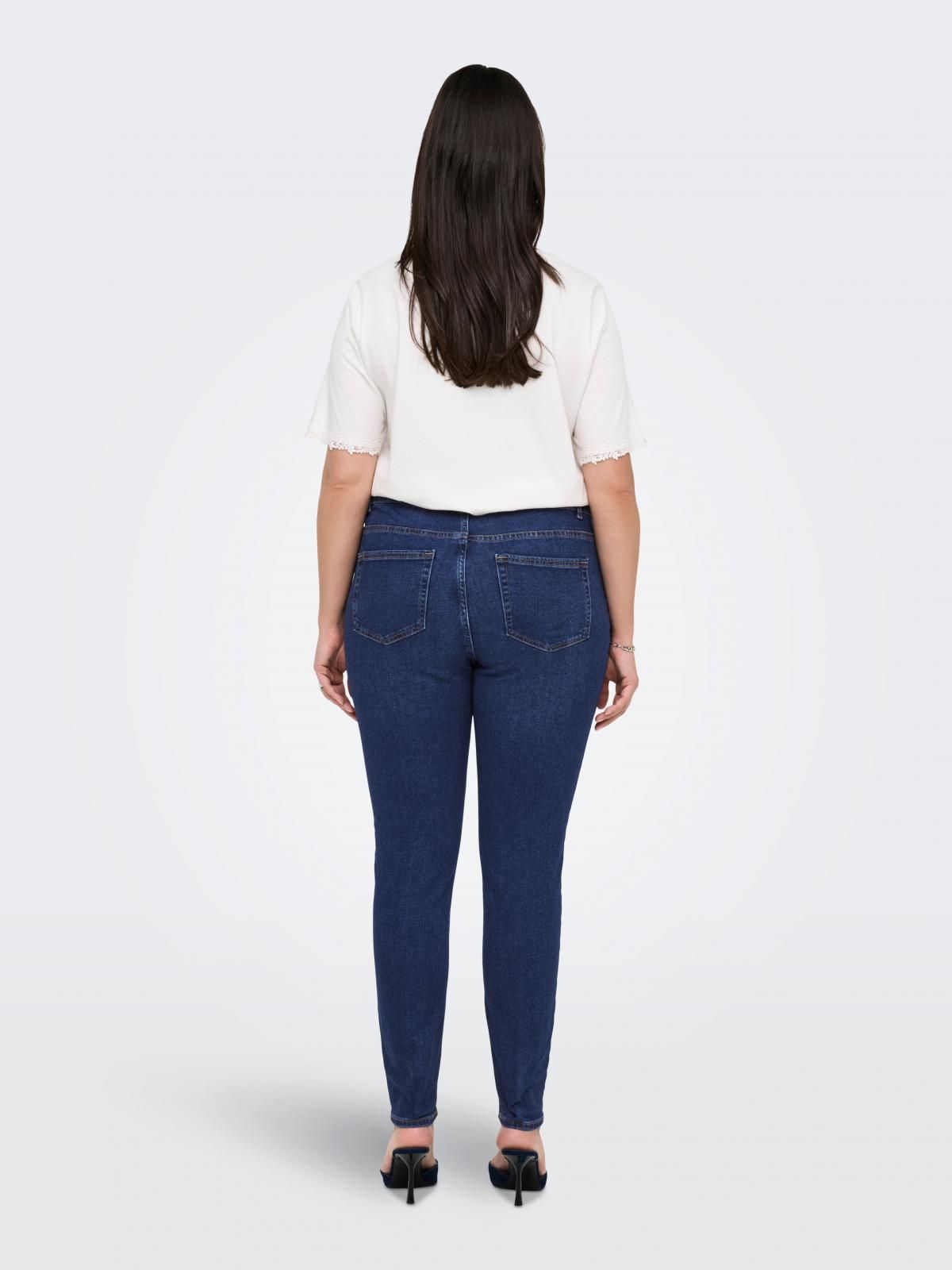 온리 플러스사이즈 데님 스키니핏 진 15355014_2115 BLUE / MEDIUM BLUE DENIM - 상세 이미지 2