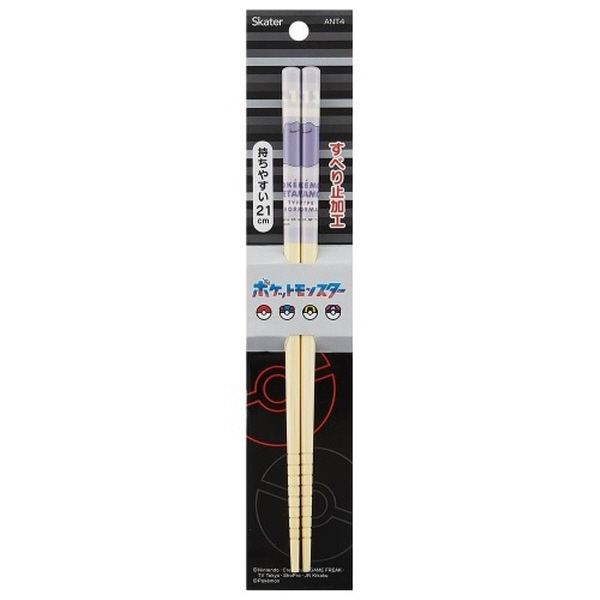 포켓몬스터 메타몽 대나무 젓가락 1조 21cm 캐릭터 식기 - 상품 이미지