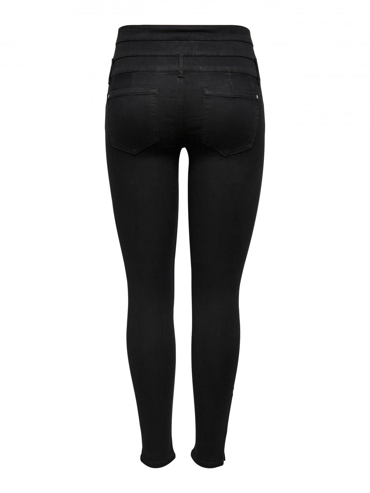 온리 하이웨이스트 스키니핏 데님 블랙 청바지 15229235_2103 BLACK / BLACK DENIM - 상세 이미지 4
