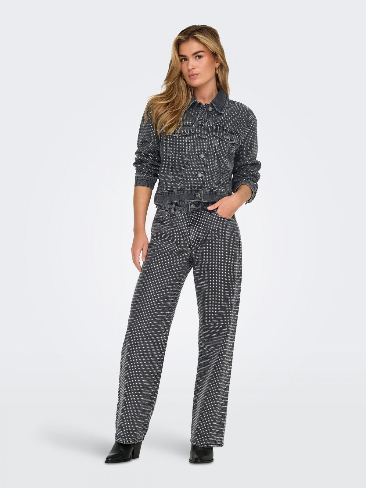 온리 트렌디 와이드핏 데님 진 15332568_3601 GREY / GREY DENIM - 상세 이미지 5