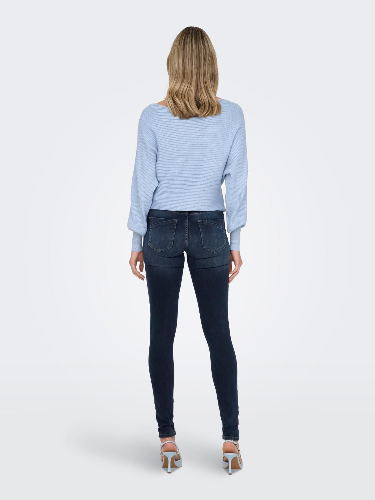 온리 이태리 데님 미드웨이스트 스키니핏 진 15327223_6603 BLACK / BLUE BLACK DENIM - 상세 이미지 2