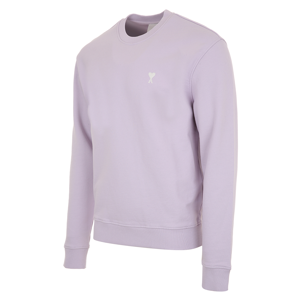 아미 스몰 하트 로고 라일락 맨투맨 HSW060 730 504 (2025 S/S) XL - 상세 이미지 2