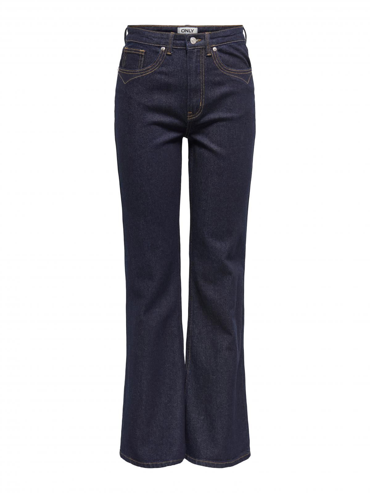 온리 하이웨이스트 플레어핏 데님 팬츠 15365683_2114_1241181 BLUE / DARK BLUE DENIM - 메인 이미지