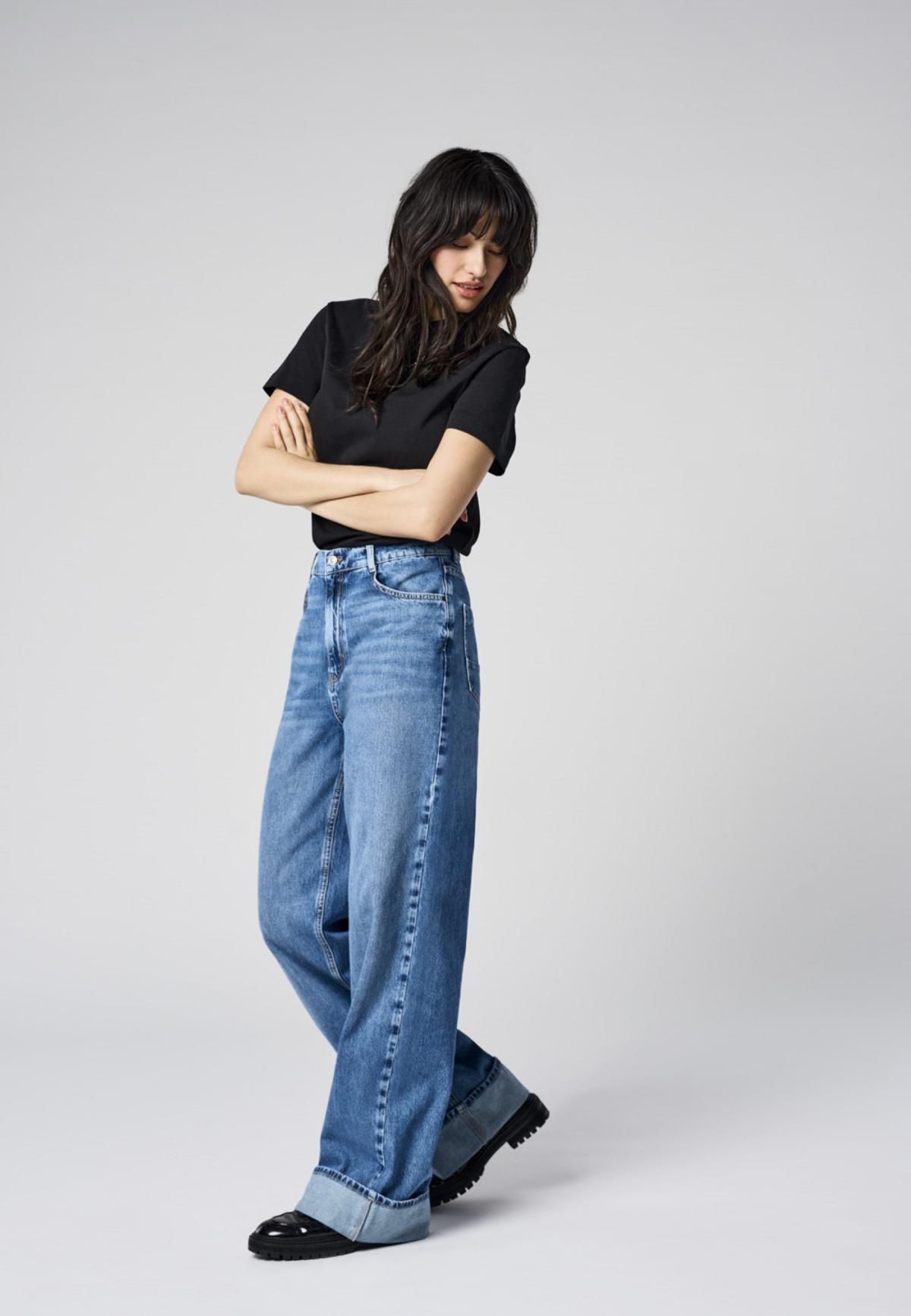 온리 하이웨이스트 데님 와이드핏 청바지 15325823_2115 BLUE / MEDIUM BLUE DENIM - 상세 이미지 2