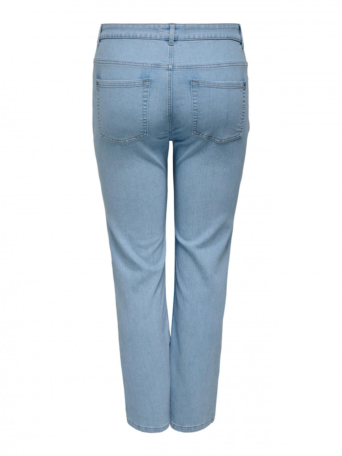 온리 빅사이즈 미드웨이스트 플레어핏 청바지 15348275_2116 BLUE / LIGHT BLUE DENIM - 상세 이미지 4