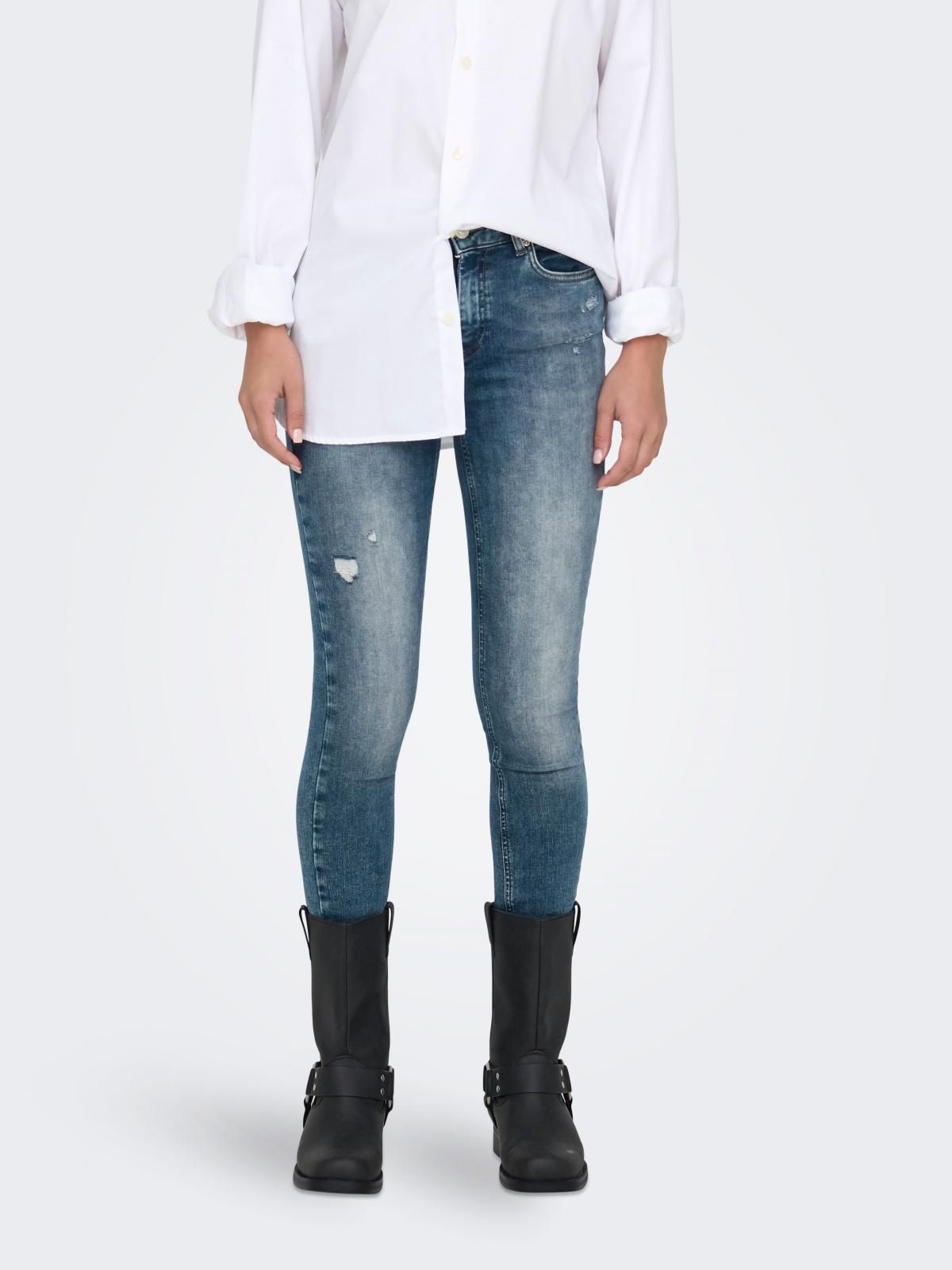 온리 데님 미드웨이스트 스키니핏 진 15336681_7026 BLUE / SPECIAL BLUE GREY DENIM - 상품 이미지