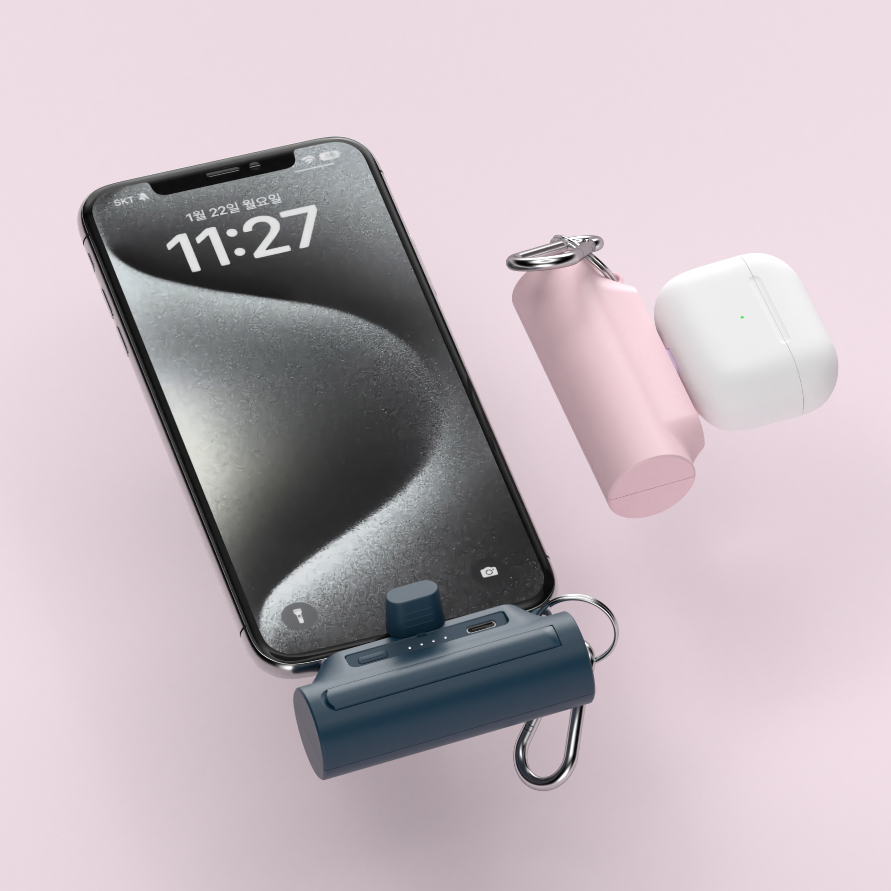 이어맥 팬톤 아이폰 라이트닝 8핀 미니 도킹형 보조배터리 5000mAh - 상세 이미지 4