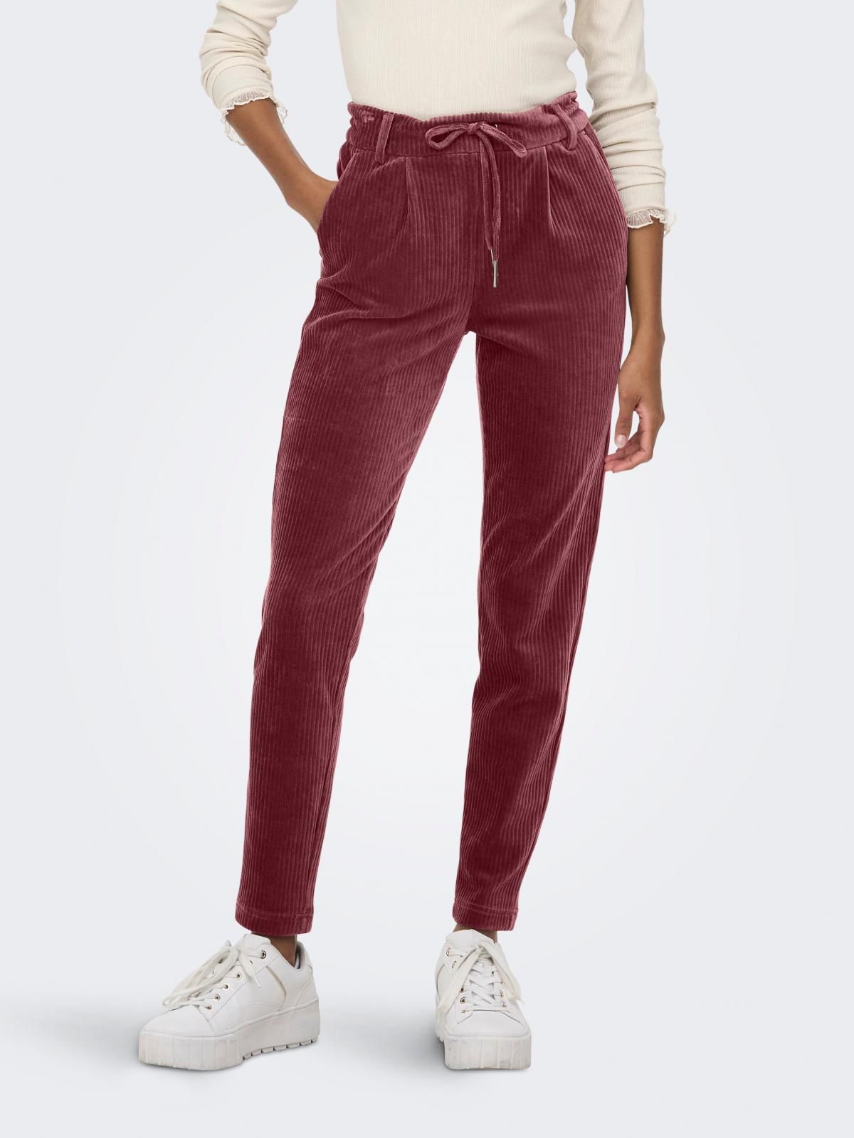 온리 코듀로이 레귤러핏 조거 슬랙스 팬츠 15191641_877 RED / TAWNY PORT - 상품 이미지