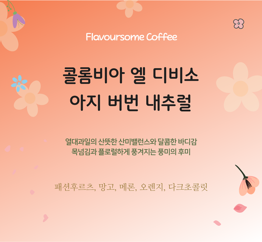 콜롬비아 엘 디비소 아지 버번 내추럴 - 메인 이미지