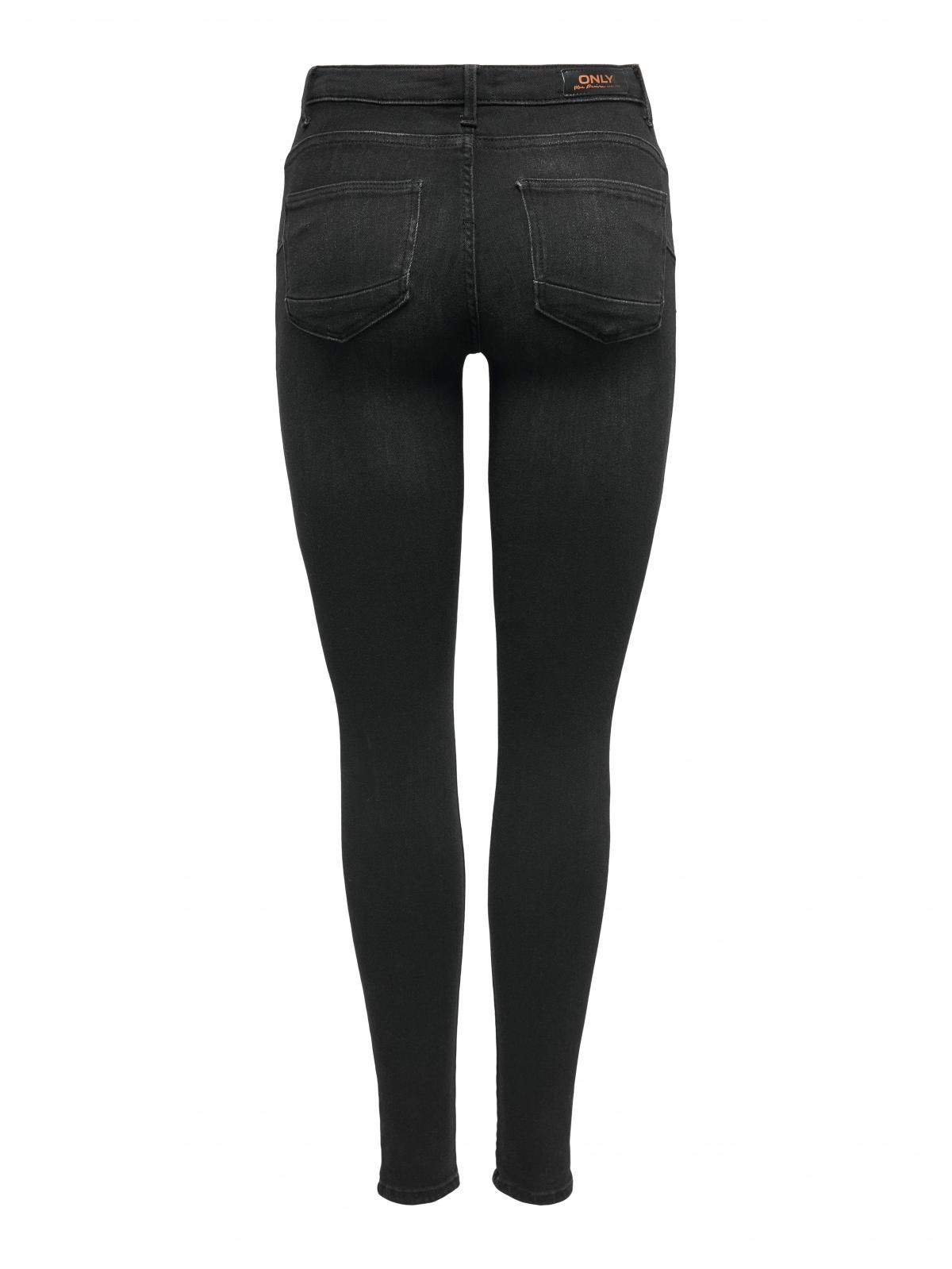 온리 블랙 미드웨이스트 스키니핏 데님진 15325984_8183 BLACK / WASHED BLACK - 상세 이미지 4