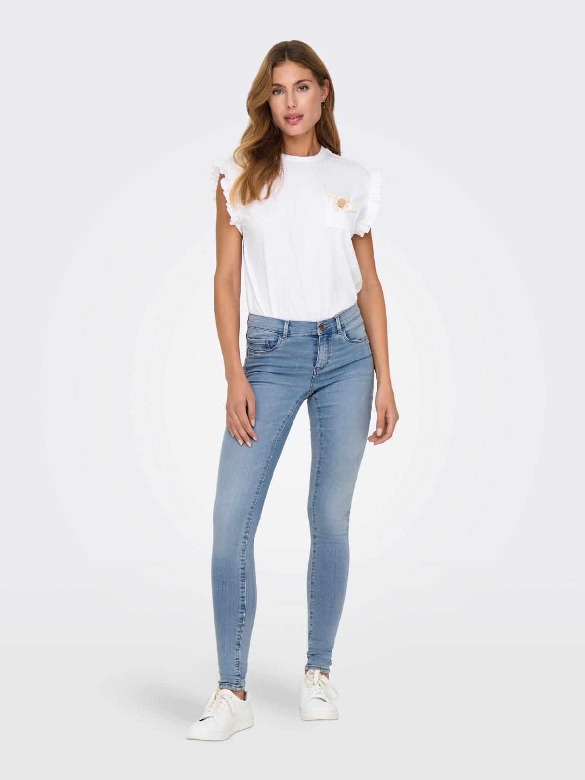 온리 데님 미드웨이스트 스키니핏 진 15370814_2116 BLUE / LIGHT BLUE DENIM - 상세 이미지 5