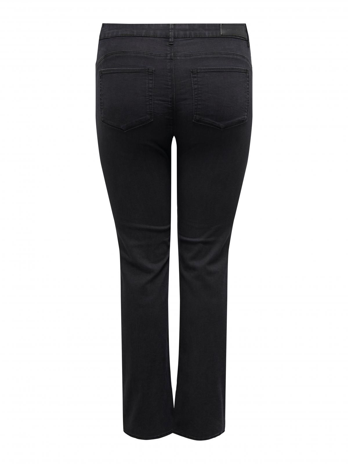 온리 플러스사이즈 스트레이트핏 데님 팬츠 15272888_8183 BLACK / WASHED BLACK - 상세 이미지 4