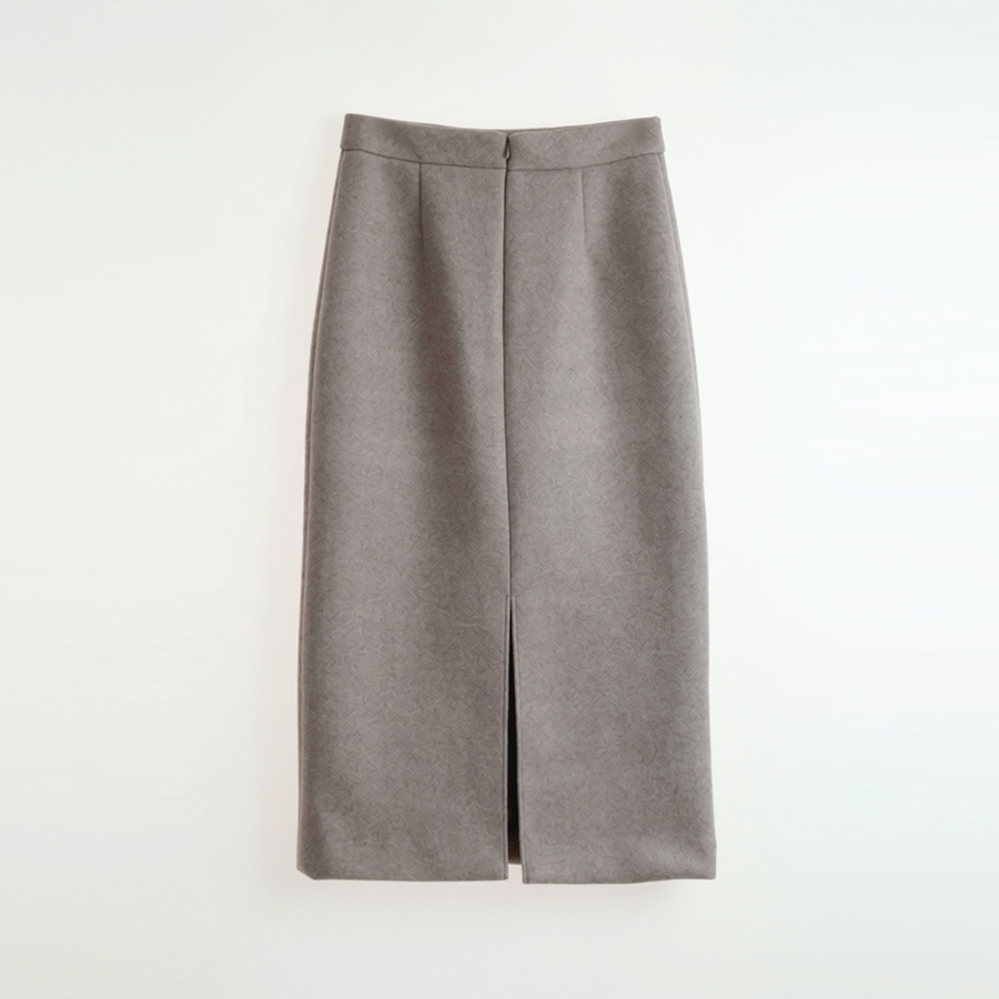 슬릿 H 하이웨스트 알파카라이크 모직 롱 스커트 (BEIGE, 3SIZE) - 상세 이미지 2