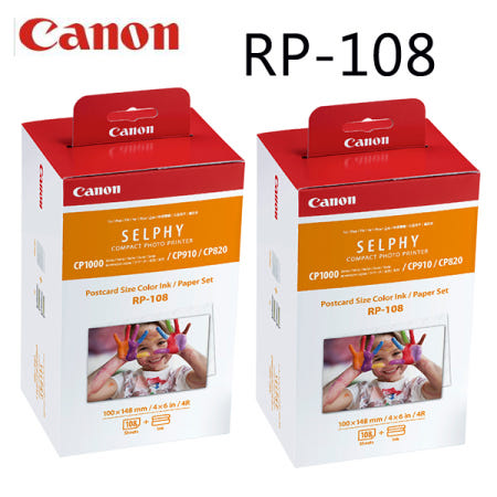 캐논셀피 RP-108 x 2개 (216매) 포토프린터 용지 CP1500 CP1300 CP1200 CP1000