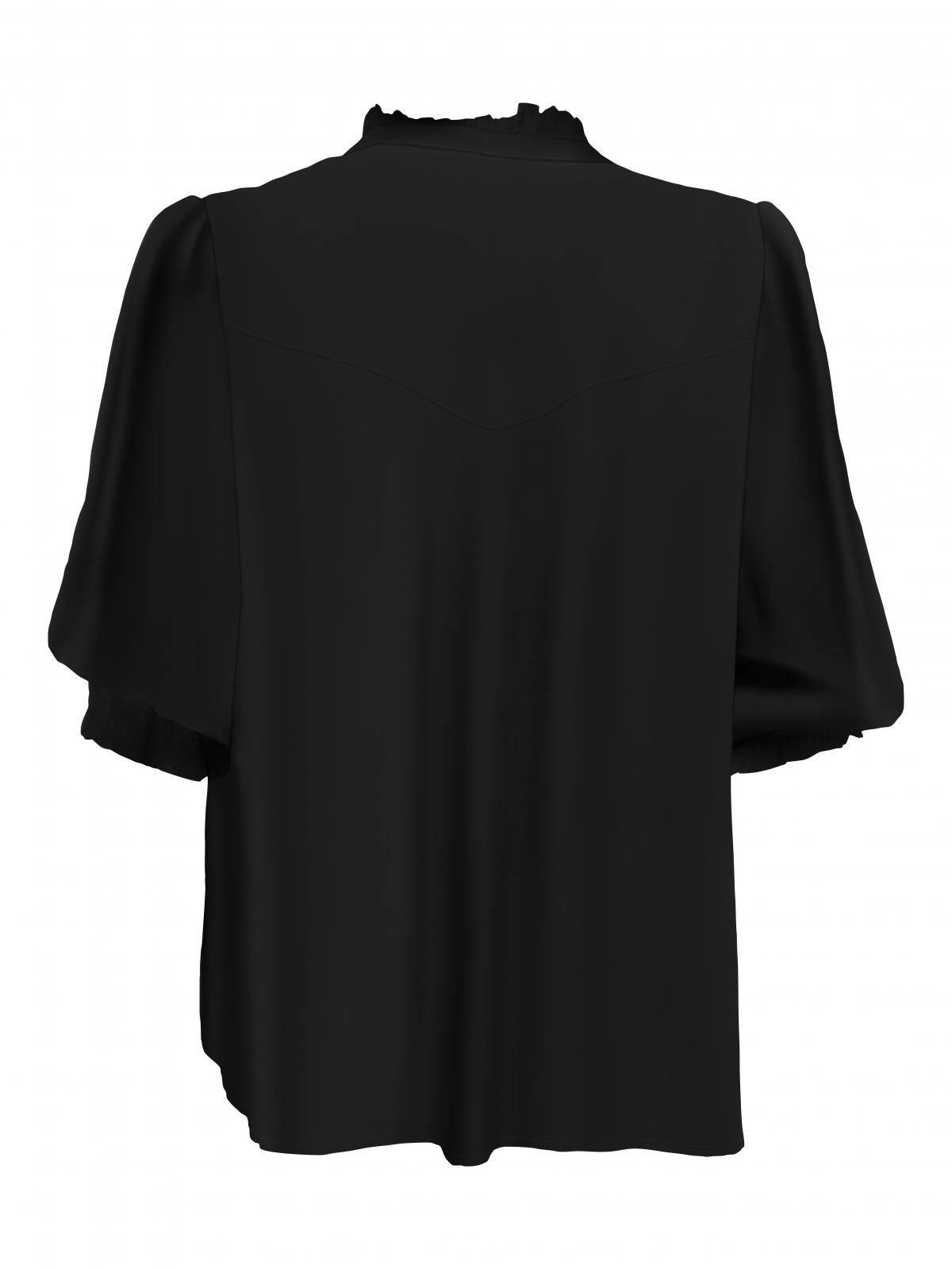 온리 테크니컬 블랙 퍼프 슬리브 셔츠 15332997_2161 BLACK / BLACK - 상세 이미지 4