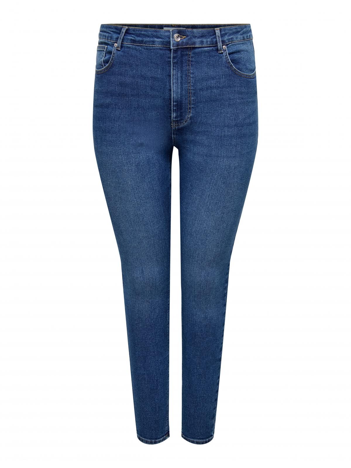 온리 플러스사이즈 하이웨이스트 스키니핏 진 15358085_2115 BLUE / MEDIUM BLUE DENIM - 상세 이미지 3