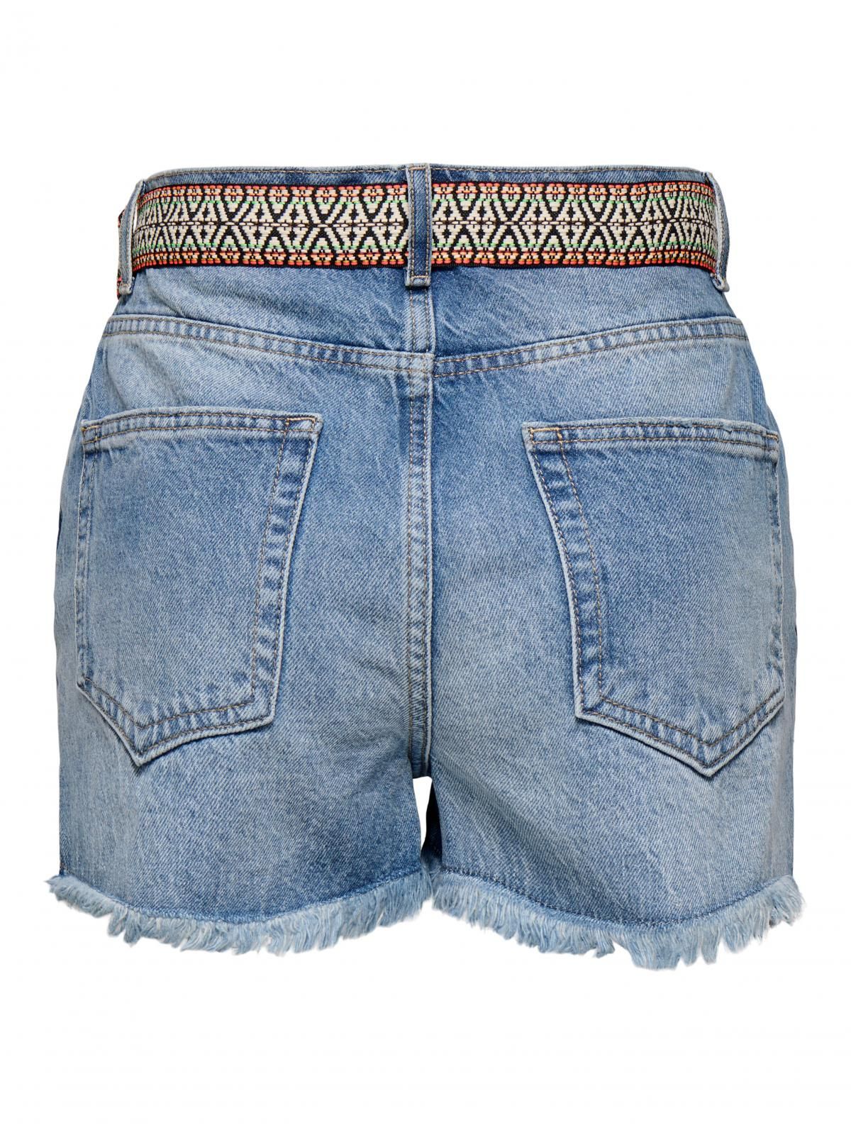 온리 하이웨이스트 데님 숏팬츠 15339150_2115 BLUE / MEDIUM BLUE DENIM - 상세 이미지 4