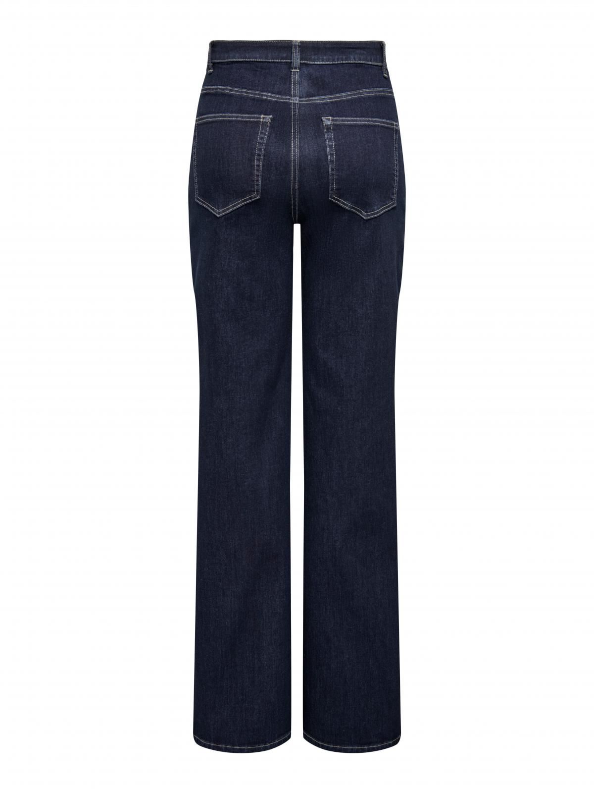 온리 하이웨이스트 데님 와이드핏 청바지 15361727_2114 BLUE / DARK BLUE DENIM - 상세 이미지 4