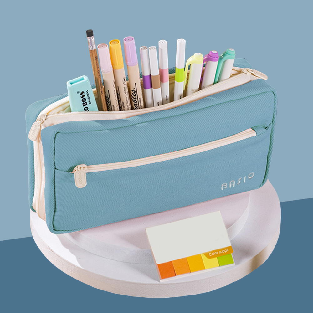 초등학생 필통 중학생 대학생 대용량 봉제 펜파우치 받침필통ANGOO