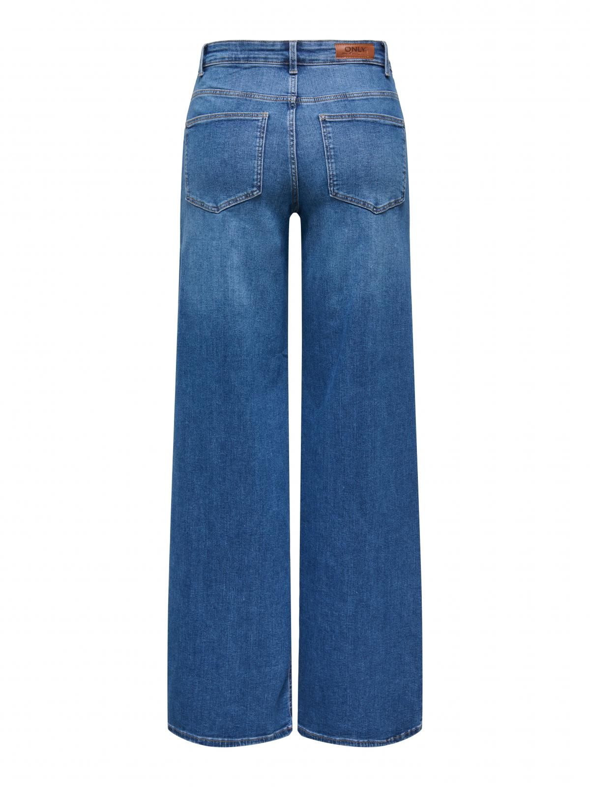 온리 하이웨이스트 데님 와이드핏 진 15366662_2115 BLUE / MEDIUM BLUE DENIM - 상세 이미지 4