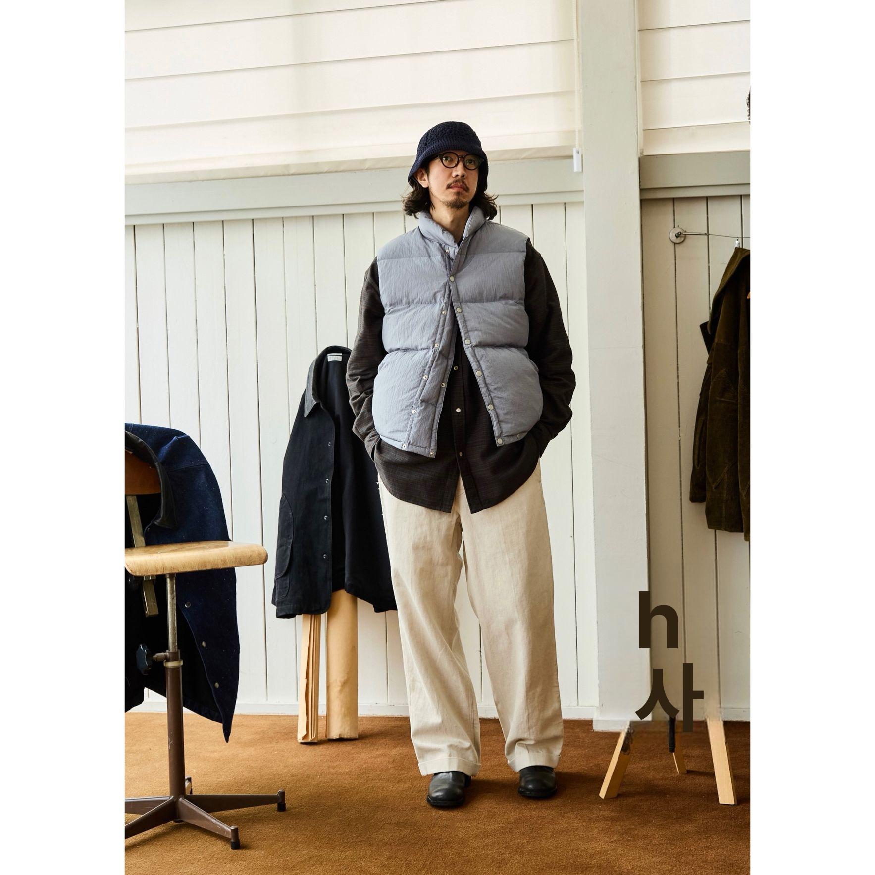 여성용 빈티지 하이 패딩 다운 베스트 FW25 스타일 토바코브라운 L - 상세 이미지 3