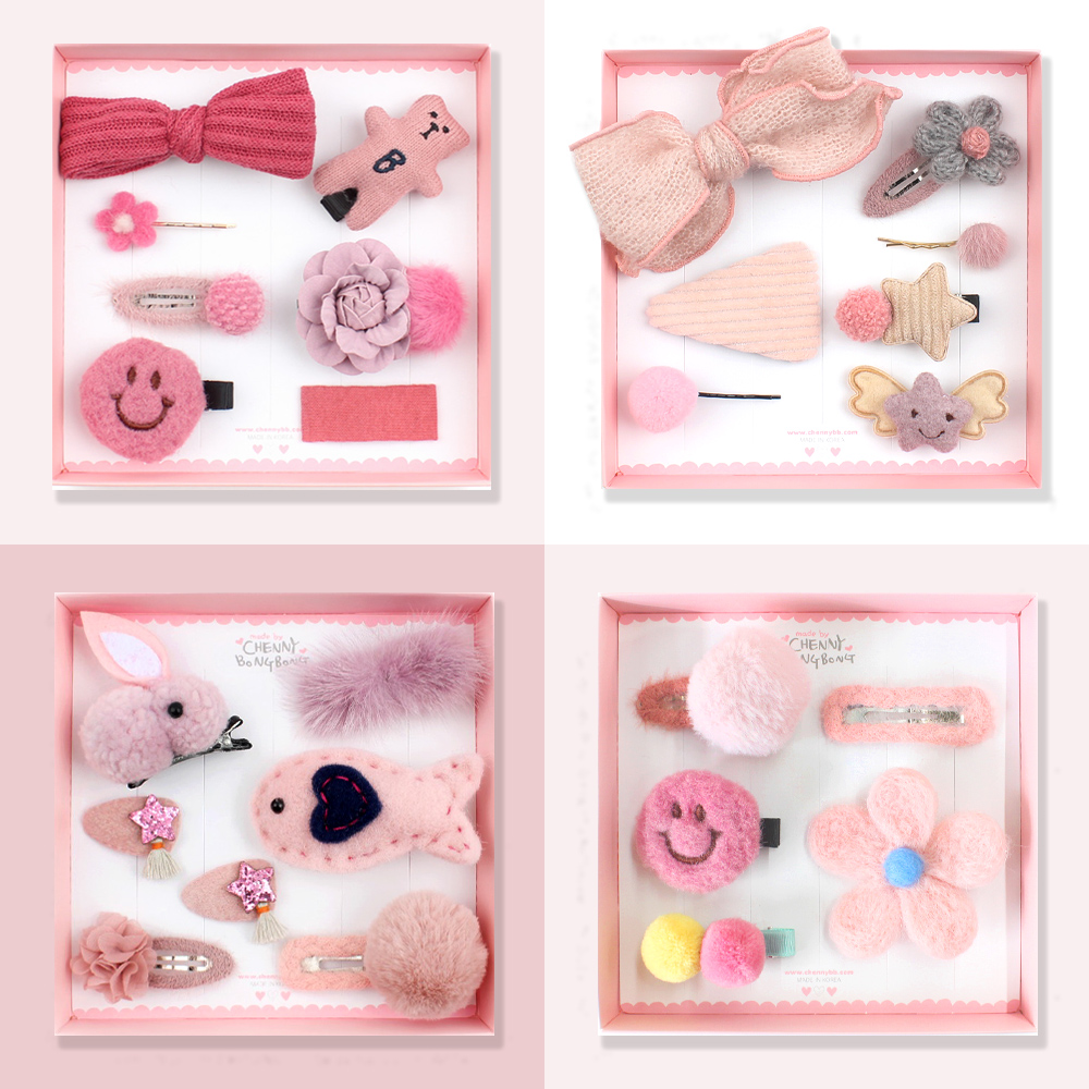 아기 유아 여아 헤어핀세트 선물세트 고퀄리티 기프트박스