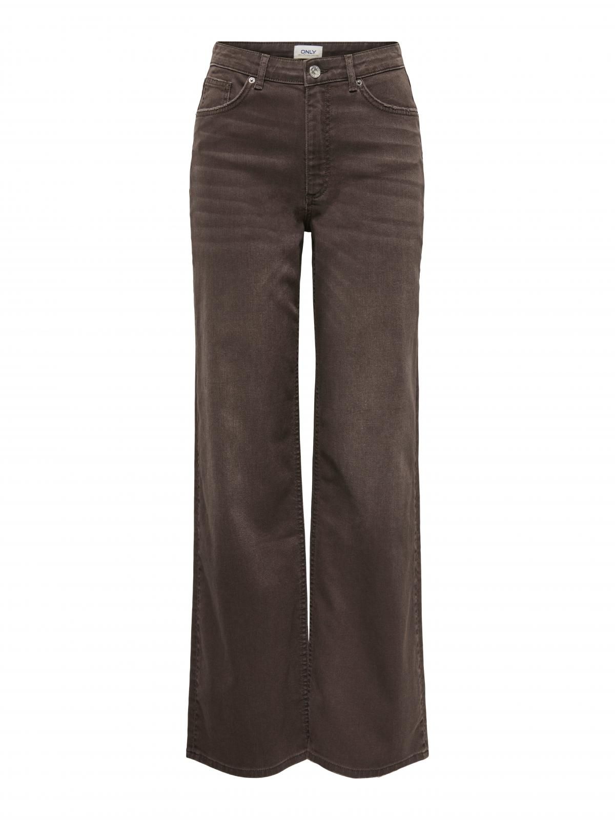 온리 하이웨이스트 와이드핏 데님 브라운 진 15371344_2123 BROWN / DARK BROWN DENIM - 상품 이미지