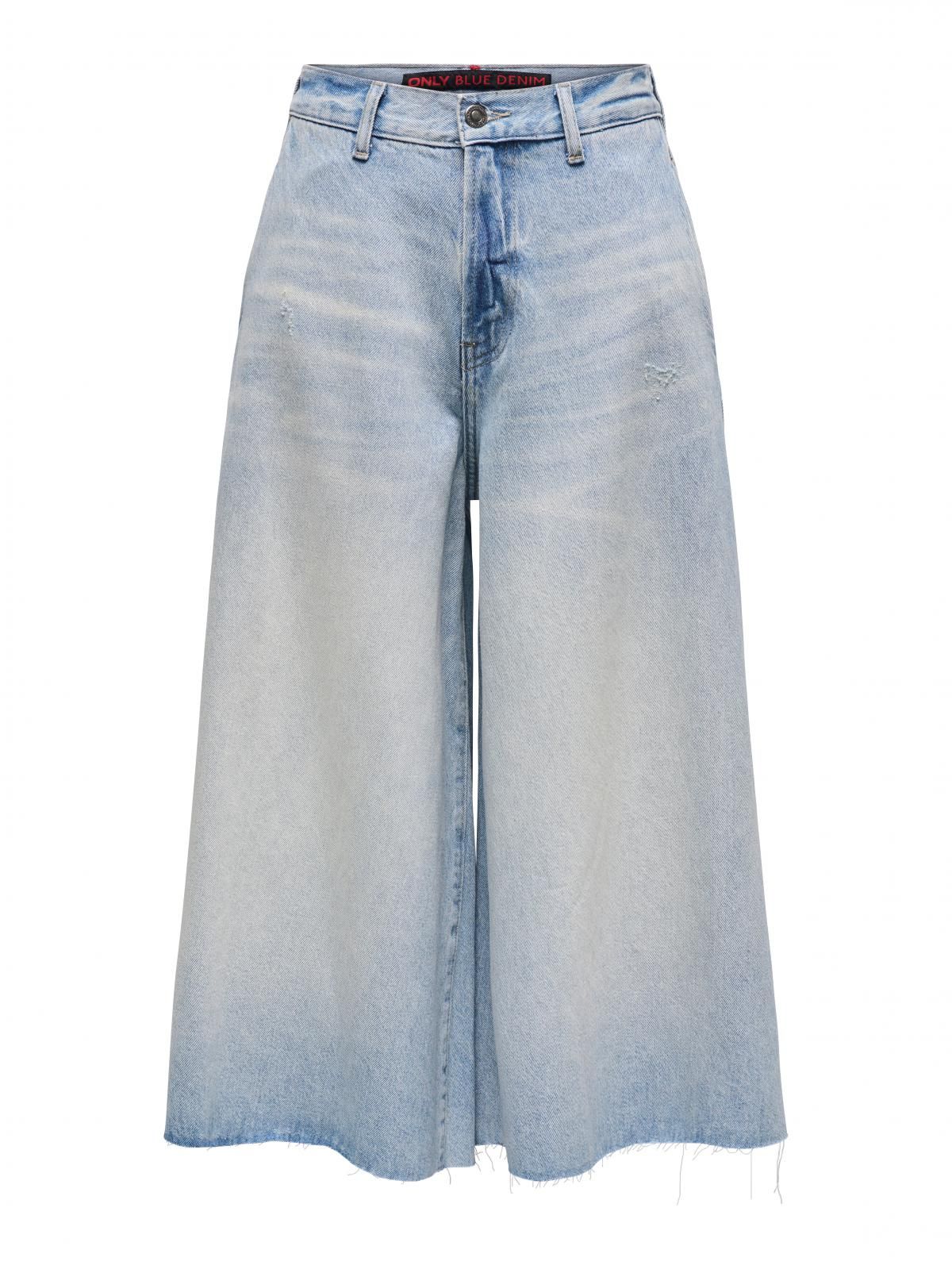온리 하이웨이스트 크롭 와이드 데님 팬츠 15341131_2116 BLUE / LIGHT BLUE DENIM - 상세 이미지 3